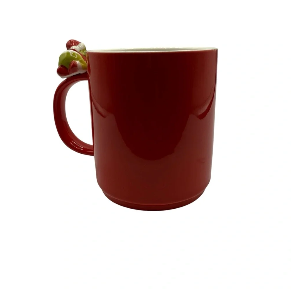 GRINCH CHRISTMAS MUG WITH MINI FIGURINE ON H